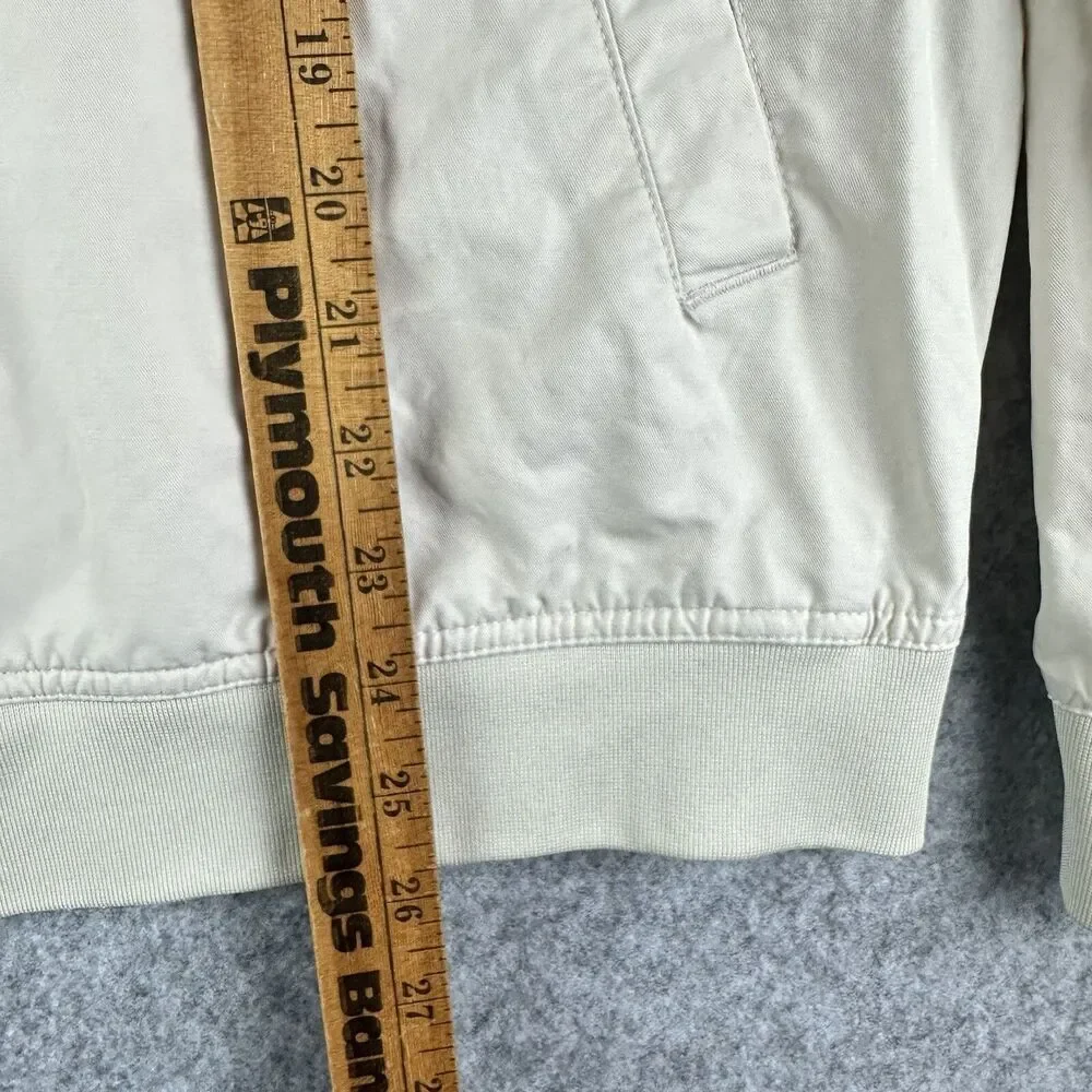 Nike Bomber Jacket Mens Large Cream Essentials Full Zip Lightweight Sportswear*